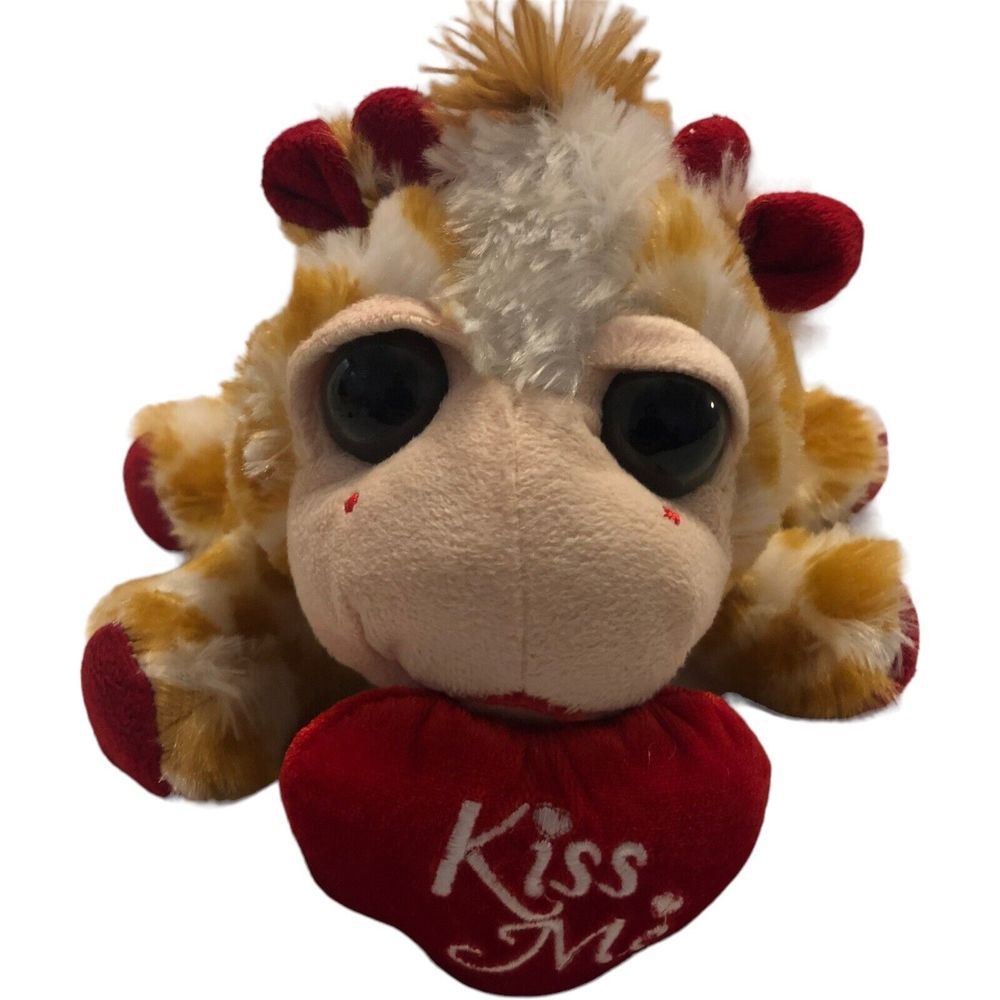 Dan Dee Valentine Love 10” Plush Kiss Me Giraffe Big Eyes Soft Stuffed Animal